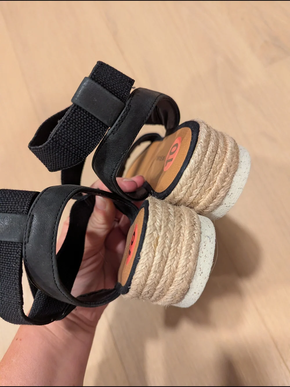 Lucky Brand Black Espadrille Wrap Sandals